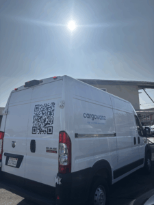 1500 ProMaster Cargo Van Rental with CargovanZ logo and code.